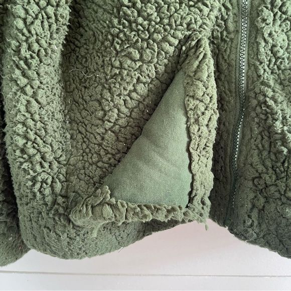 Splendid Green Faux Sherpa Jacket - Picture 7 of 7